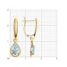 Серьги золотые пробы 585 с топазом (Арт.72-00028)