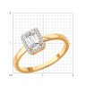 Кольцо из золота с бриллиантами выращенными (Арт.9010275-5)
