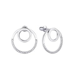 Серьги из серебра с фианитом (Арт.cz-e01868-x-w-x-x-w)