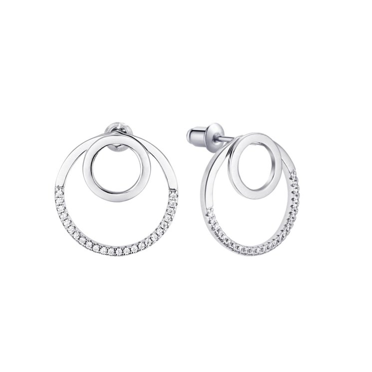 Серьги из серебра с фианитом (Арт.cz-e01868-x-w-x-x-w)