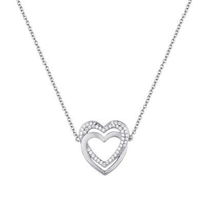 Ожерелье из серебра с фианитом (Арт.cz-n02732-x-w-x-x-w)