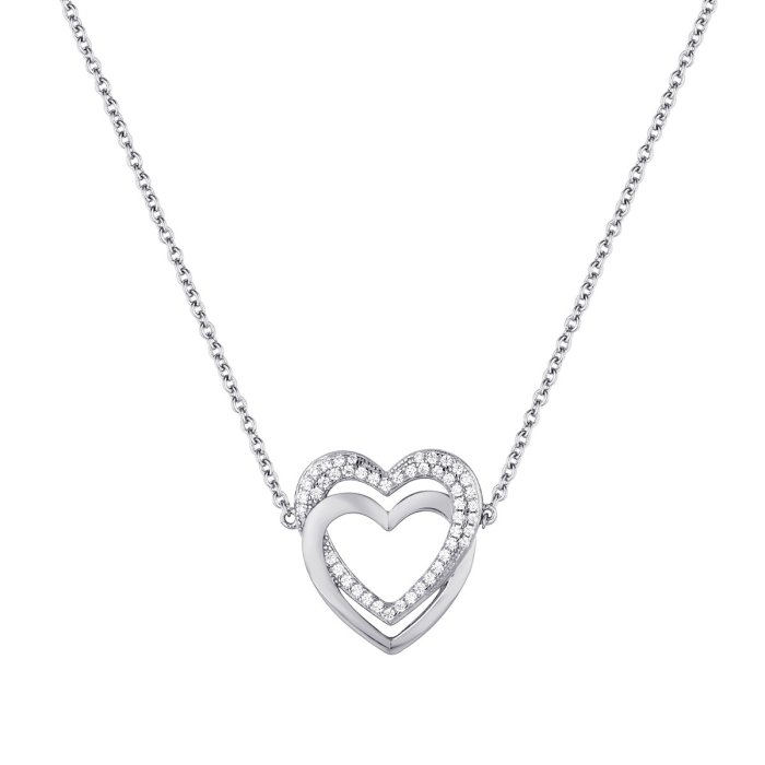 Ожерелье из серебра с фианитом (Арт.cz-n02732-x-w-x-x-w)