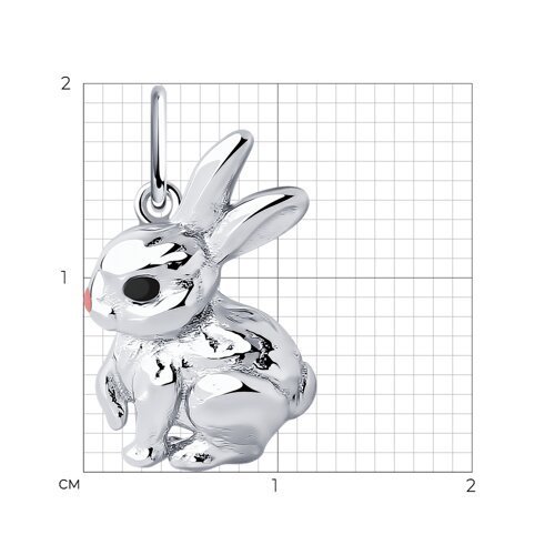 Подвеска из серебра с эмалью (Арт.94033048)