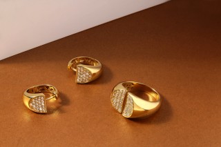 Кольцо с бриллиантами «Лунная Дуэтность» золото 585 Myjewels (арт.13000104)