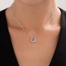 Колье из серебра с аметистом и фианитами (Арт.92070108) Колье из серебра с аметистом и фианитами (Арт.92070108)