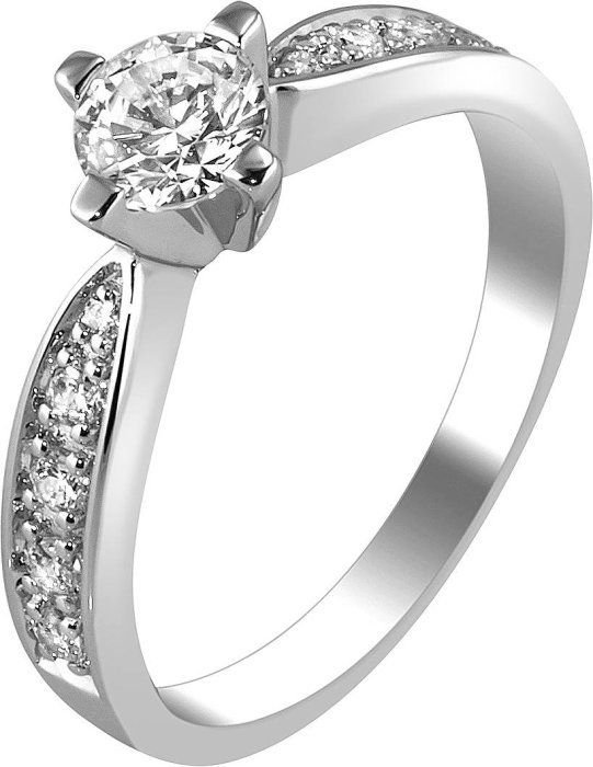 Кольцо из серебра с куб. цирконием (Арт.41_05399)