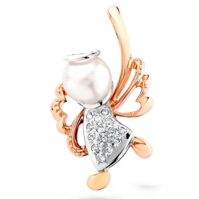 Кулон золотой с бриллиантами и жемчугом «Небесный ангел» Kabarovsky (арт.3-0038-1500)