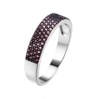 Кольцо серебряное с фианитами «Brown Shine» Fresh Jewelry (арт.SL-R01641-X-WB-X-X-BR)