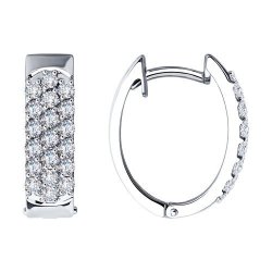 Серьги из белого золота с бриллиантами (Арт.1021775-3)
