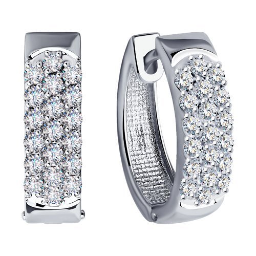 Серьги из белого золота с бриллиантами (Арт.1021775-3)