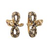 Серьги золотые с бриллиантами и розовыми сапфирами «Snake Luxe» MyJewels (арт.E28563R_DN_PS_YG)