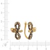 Серьги золотые с бриллиантами и розовыми сапфирами «Snake Luxe» MyJewels (арт.E28563R_DN_PS_YG)