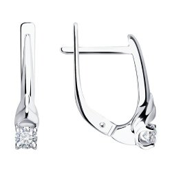 Серьги из белого золота с бриллиантами (Арт.1021863-3)