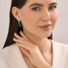 Серьги из серебра с кристальной тканью «Ночная Галактика» Соколов (арт.94-121-02371-1)