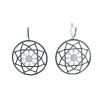 Серьги с бриллиантами «Космический орнамент» из белого золота MyJewels (арт.EJ4799EM)