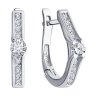 Серьги из белого золота с бриллиантами (Арт.1022122-3)