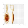 Серьги из серебра с янтарём (Арт.83020027)
