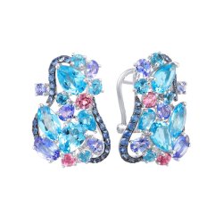 Серьги из белого золота с сапфиром и танзанитом (Арт.er-33160_sa_bt_ta_tu_wg)
