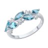 Кольцо из серебра с ситаллами и фианитами (Арт.94-310-02173-1)