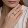 Кольцо из серебра с ситаллами и фианитами (Арт.94-310-02173-1)