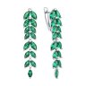 Серьги из серебра с ситаллами (Арт.94-321-02172-2)
