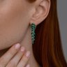 Серьги из серебра с ситаллами (Арт.94-321-02172-2)