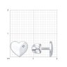 Серьги-пусеты из серебра с бриллиантами (Арт.87020003)