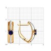 Серьги из серебра с корундом «Ночная Элегия» Соколов (арт.88020071)
