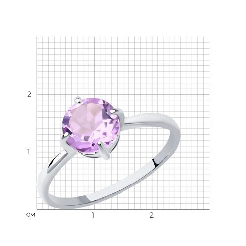 Кольцо из серебра с аметистом (Арт.92011791)