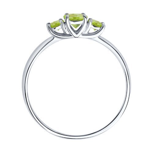 Кольцо из серебра с хризолитом «Лаймовое сияние» SOKOLOV (арт.92014425)