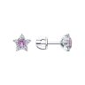 Серьги из серебра с аметистами и фианитами (Арт.92022386)