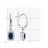 Серьги из белого золота с бриллиантами и сапфирами (Арт.2020994)
