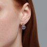 Серьги из серебра с аметистами и фианитами (Арт.94-320-01999-2)
