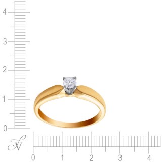 Кольцо из золота с бриллиантом «Сияние обещаний» JVG (арт.WL5004R-2_.20D-7_YG)