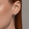 Серьги из белого золота с бриллиантами и сапфирами (Арт.2021192-3)