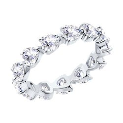Кольцо из серебра с фианитами (Арт.94014058)