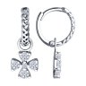 Серьги из серебра с фианитами (Арт.94026618)
