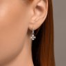 Серьги из серебра с фианитами (Арт.94026618)