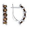 Серьги из серебра с раухтопазами (Арт.94-320-00346-4)