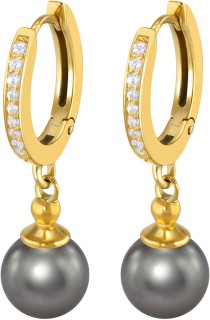 Серьги серебряные с жемчугом и куб. цирконием Beautiful 31G Rivoli (арт.AAS-4-A-8-31-G)