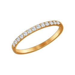Кольцо из золота с фианитами (Арт.017159)