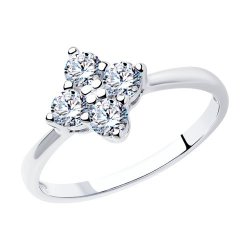 Кольцо из серебра с фианитами (Арт.94011739)