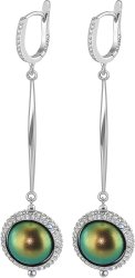 Серьги из серебра с жемчугом (Арт.ads-1-swk1-26-s)