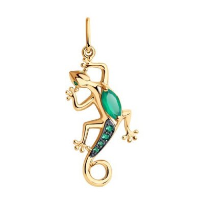 Подвеска золотая пробы 585 с агатом (Арт.51-330-01338-1)