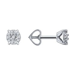 Серьги из белого золота с бриллиантами (Арт.52-222-01923-1)