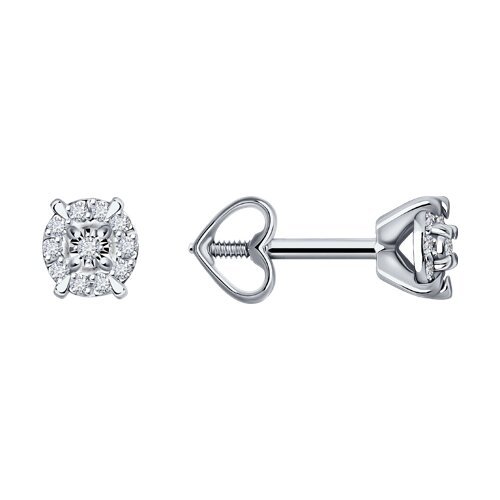 Серьги из белого золота с бриллиантами (Арт.52-222-01923-1)