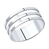 Кольцо из серебра 925 с родиевым покрытием «Городские линии» Соколов (арт.9401)