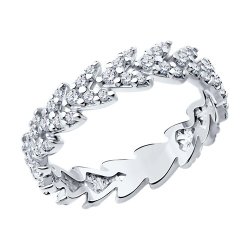 Кольцо из серебра с фианитами (Арт.94013720)