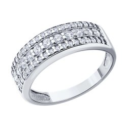 Кольцо из серебра с фианитами (Арт.94013820)