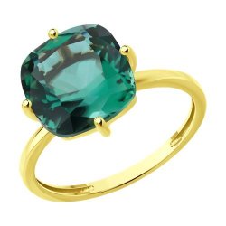 Кольцо золотое пробы 585 с празиолитом (Арт.717236-2) Кольцо золотое пробы 585 с празиолитом (Арт.717236-2)